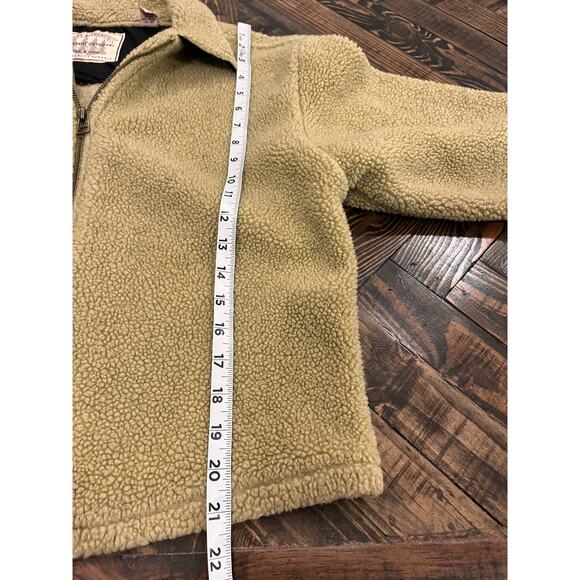 The Great Outdoors Faux Sheering Sherpa Cropped Jacket Women Large Neutral Twee - Picture 6 of 8